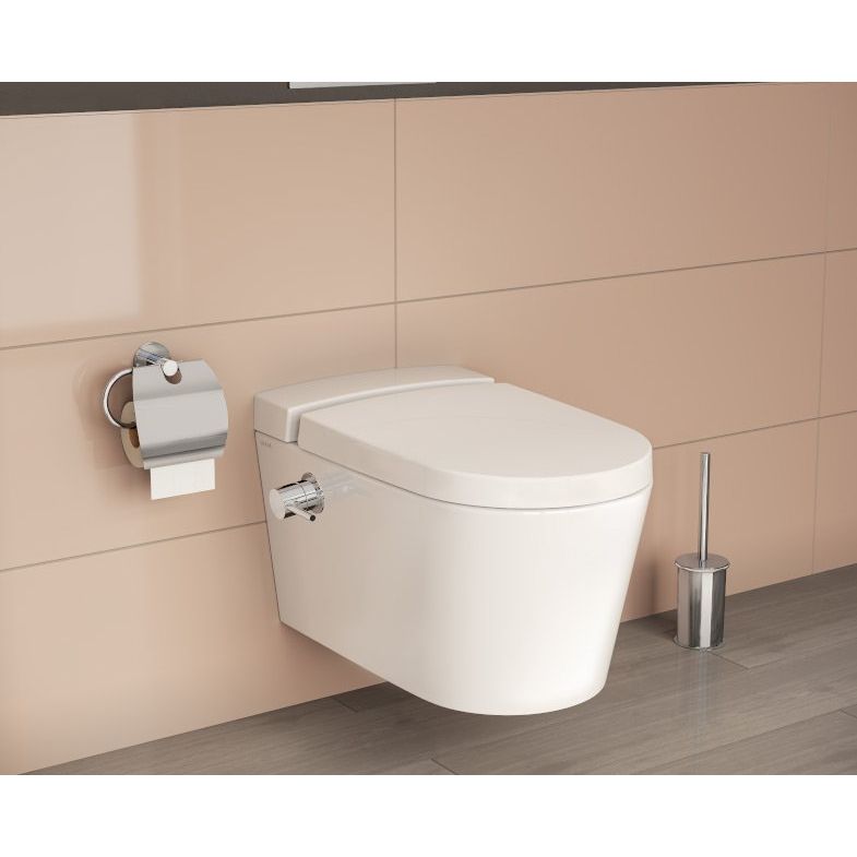 Купить Унитаз подвесной VitrA Nest 5176B003-6233 безободковый, с микролифтом, с функцией биде и встроенным смесителем в Москве с доставкой Унитаз подвесной VitrA Nest 5176B003-6233 безободковый, с микролифтом, с функцией биде и встроенным смесителем