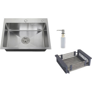 Мойка кухонная РМС MR MR-5843 c корзиной и дозатором, нержавеющая сталь