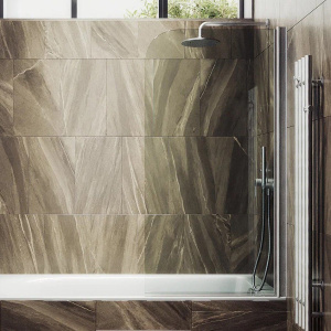 Шторка на ванну Maybahglass MGV-598-5 60x140, профиль матовый хром, стекло прозрачное