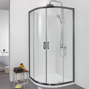 Душевой уголок Акватек AQ ARI RO 09020BL 90х90 см, черный матовый профиль