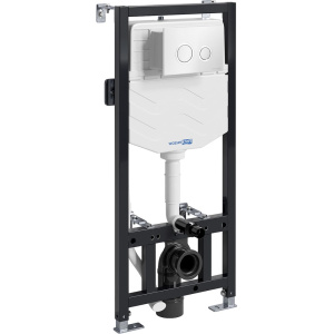 Система инсталляции для унитазов Wasserkraft Aller 10 с кнопкой смыва белый, хром