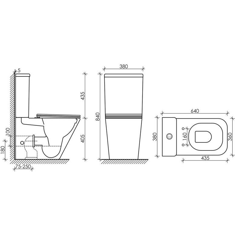 Купить Унитаз-компакт Ceramicanova Cubic CN1803 с микролифтом, безободковый в Москве с доставкой Унитаз-компакт Ceramicanova Cubic CN1803 с микролифтом, безободковый