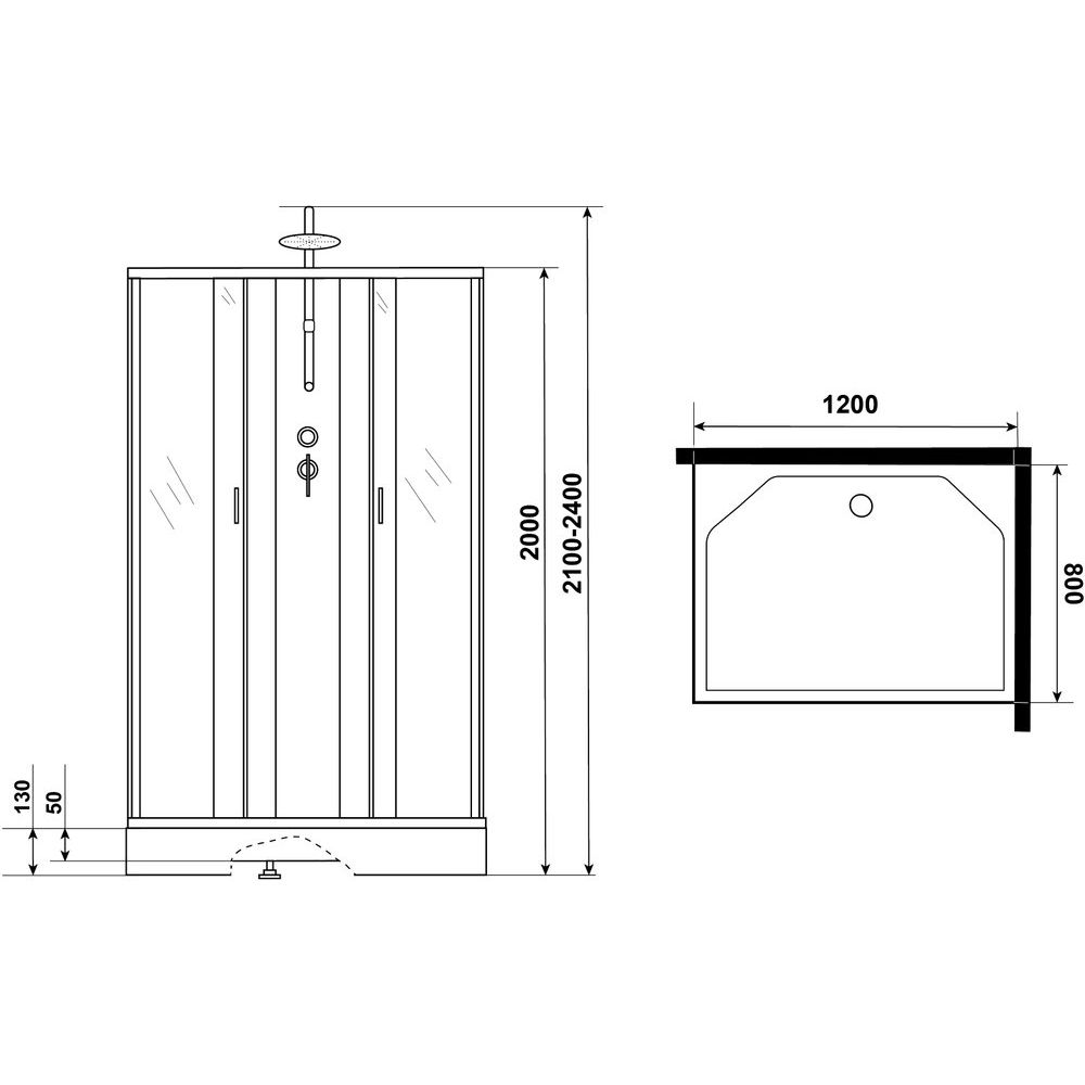 Купить Душевая кабина Niagara Classic NG-43285-14QBKT, 120х80 см, без крыши, с тропическим душем в Москве с доставкой Душевая кабина Niagara Classic NG-43285-14QBKT, 120х80 см, без крыши, с тропическим душем