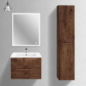 Мебель для ванной Vincea Mia Slim 70, 2 ящика, темное дерево Мебель для ванной Vincea Mia Slim 70, 2 ящика, темное дерево