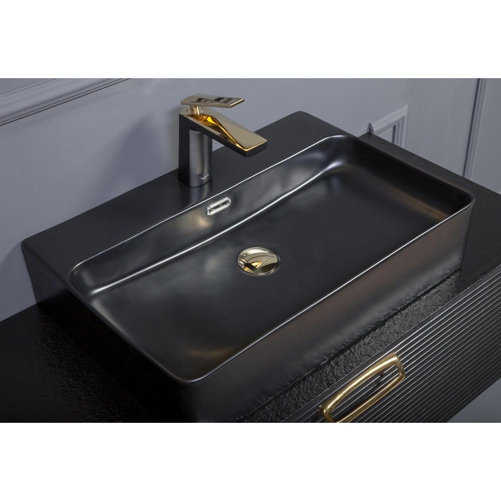 Купить Мебель для ванной Armadi Art Vallessi 100 со столешницей антрацит, дуб темный в Москве с доставкой Мебель для ванной Armadi Art Vallessi 100 со столешницей антрацит, дуб темный