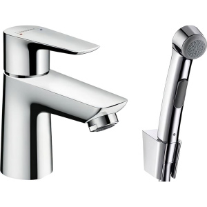 Смеситель для раковины Hansgrohe Talis E 71729000 с гигиеническим душем, с донным клапаном Push-Open