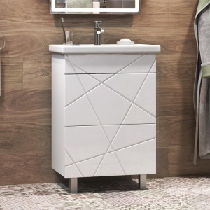 Тумба с раковиной Vigo Geometry 50 белая Тумба с раковиной Vigo Geometry 50 белая