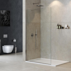 Душевая перегородка Cezares Liberta L-1-TB-125-C-Cr профиль хром, стекло прозрачное