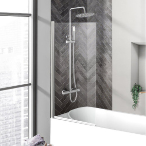 Шторка на ванну BelBagno Uno V-1-90/150-C-Cr стекло прозрачное Шторка на ванну BelBagno Uno V-1-90/150-C-Cr стекло прозрачное