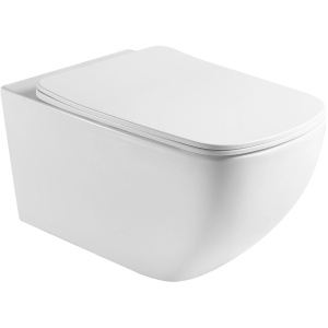 Унитаз подвесной с сиденьем микролифт Aquatek Медея AQ1537T-00 безободковый