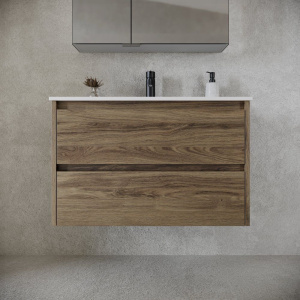 Тумба с раковиной Sancos Libra 80 см дуб чарльстон