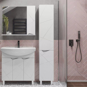 Шкаф-пенал SanStar Каскад напольный, белый