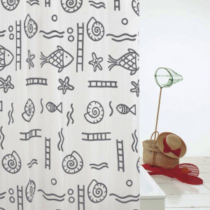 Штора для ванной Ridder Neptun 46417 серая, 240x180