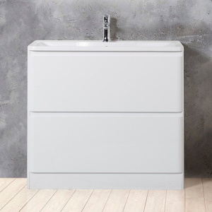 Тумба с раковиной BelBagno Albano 90 напольная, bianco lucido