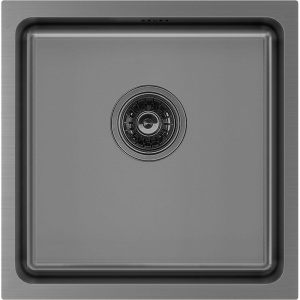 Мойка кухонная Paulmark Vista PM304444-GM вороненая сталь