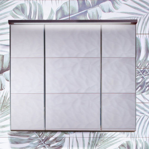 Зеркало-шкаф Бриклаер Кристалл 75 ясень анкор, темный, с подсветкой Зеркало-шкаф Бриклаер Кристалл 75 ясень анкор, темный, с подсветкой