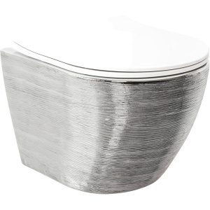 Унитаз подвесной Grossman GR-4455SWS безободковый, серебро