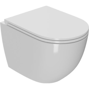 Унитаз подвесной Bauedge Bau Dream Hurricane3 безободковый, с микролифтом, белый