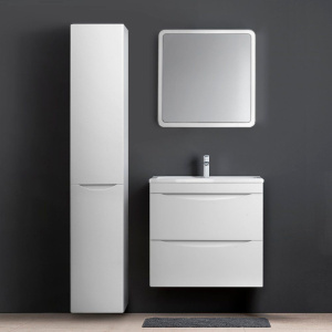 Мебель для ванной Style Line Бергамо Мини 70 Люкс Plus подвесная, антискрейтч белая Мебель для ванной Style Line Бергамо Мини 70 Люкс Plus подвесная, антискрейтч белая