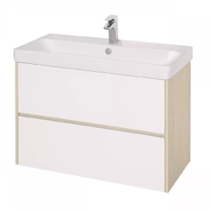 Тумба с раковиной Aquaton Сканди 90 1A2519K0SDB20 белая, дуб верона