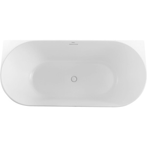 Акриловая ванна BelBagno BB412 170x80 см, овальная, со сливом-переливом, с донным клапаном, белая матовая