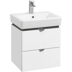 Тумба с раковиной Aquaton Скай Pro 50 1A2380K1SY010 белый глянец