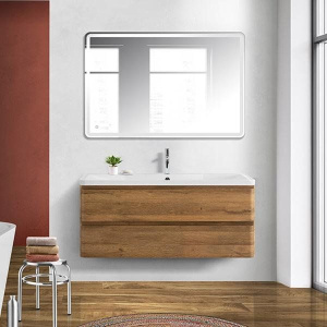 Мебель для ванной BelBagno Albano 120 подвесная, rovere rustico, белая глянцевая раковина