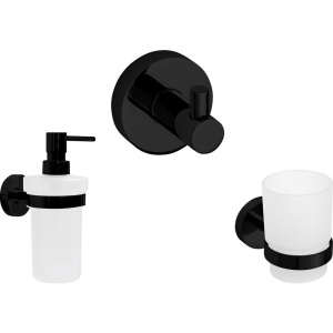 Набор Bemeta Dark Дозатор 104109010 + Стакан 104110010 + Крючок 104106020