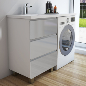 Тумба с раковиной Эстет Dallas Luxe 120, напольная, 3 ящика L