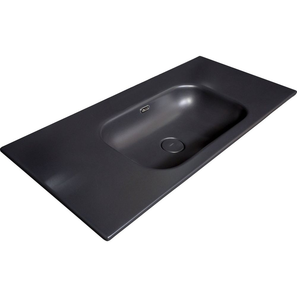 Купить Мебель для ванной Armadi Art Vallessi Avangarde Piazza 100 черная, с раковиной-столешницей в Москве с доставкой Мебель для ванной Armadi Art Vallessi Avangarde Piazza 100 черная, с раковиной-столешницей