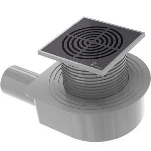 Душевой трап Boheme Smart Design, 15x15 см, черный