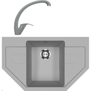 Комплект Мойка кухонная Ulgran U-609 -342 графит + Смеситель U-007 -342 графитовый Комплект Мойка кухонная Ulgran U-609 -342 графит + Смеситель U-007 -342 графитовый