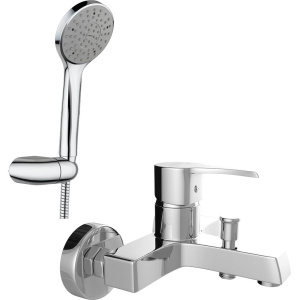 Смеситель для ванны с душем MEGA Sun MG-SUN01 + Душевой гарнитур STWORKI Дублин HFDB91100 хром