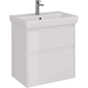 Тумба с раковиной Lemark Combi 70, белая глянцевая Тумба с раковиной Lemark Combi 70, белая глянцевая