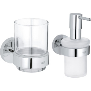 Набор Grohe Essentials Стакан 40447001 +, Дозатор 40448001