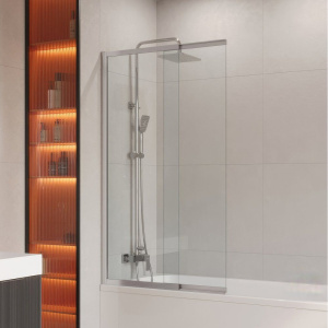 Шторка на ванну Cezares Slider VF-11-90/150-C-Cr стекло прозрачное