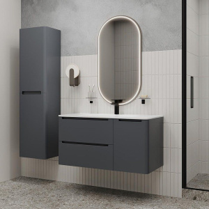 Мебель для ванной IDDIS Edifice 100 подвесная, темно-серая