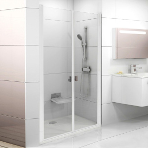 Душевая дверь в нишу Ravak Chrome CSDL2-100 Transparent, профиль белый