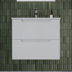 Тумба с раковиной Sancos Norma 2.0 60 см белый глянец