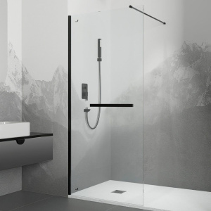 Душевая перегородка RGW Walk In WA-041B 100х195, профиль черный