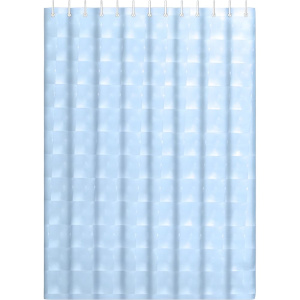 Штора для ванной Haiba HB75101-4 голубая, 3D