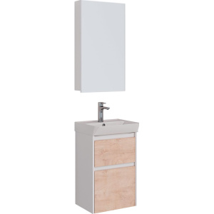 Мебель для ванной Lemark Combi 45, дуб кантри, белая глянцевая Мебель для ванной Lemark Combi 45, дуб кантри, белая глянцевая