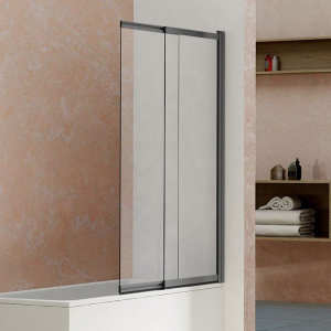 Шторка на ванну Vincea VSB-1E100CLGM 100 см, профиль вороненая сталь, стекло прозрачное