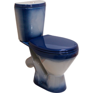 Унитаз-компакт Rosa Элегант синий декор Унитаз-компакт Rosa Элегант синий декор