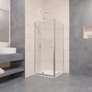 Душевой уголок RGW Passage PA-02+90 см (77-90)x90x185 профиль хром, стекло прозрачное