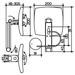 Косметическое зеркало Keuco iLook_ move 17613019002 хром