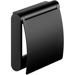 Держатель туалетной бумаги Keuco Plan 14960370000 с крышкой, черный