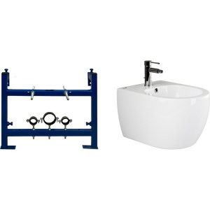 Комплект Биде Ceramicanova Play CN3002 + Инсталляция STWORKI 540201