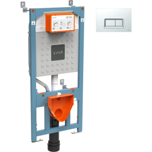 Система инсталляции для унитазов VitrA V12 762-5800-01 с кнопкой смыва 740-0680 хром Система инсталляции для унитазов VitrA V12 762-5800-01 с кнопкой смыва 740-0680 хром