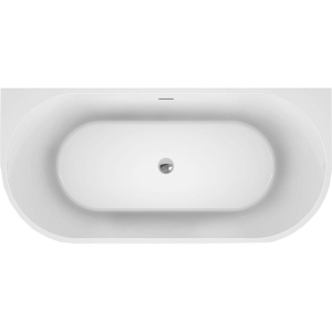 Акриловая ванна BelBagno BB710-1700-800 170x80 см, овальная, со сливом-переливом, с донным клапаном